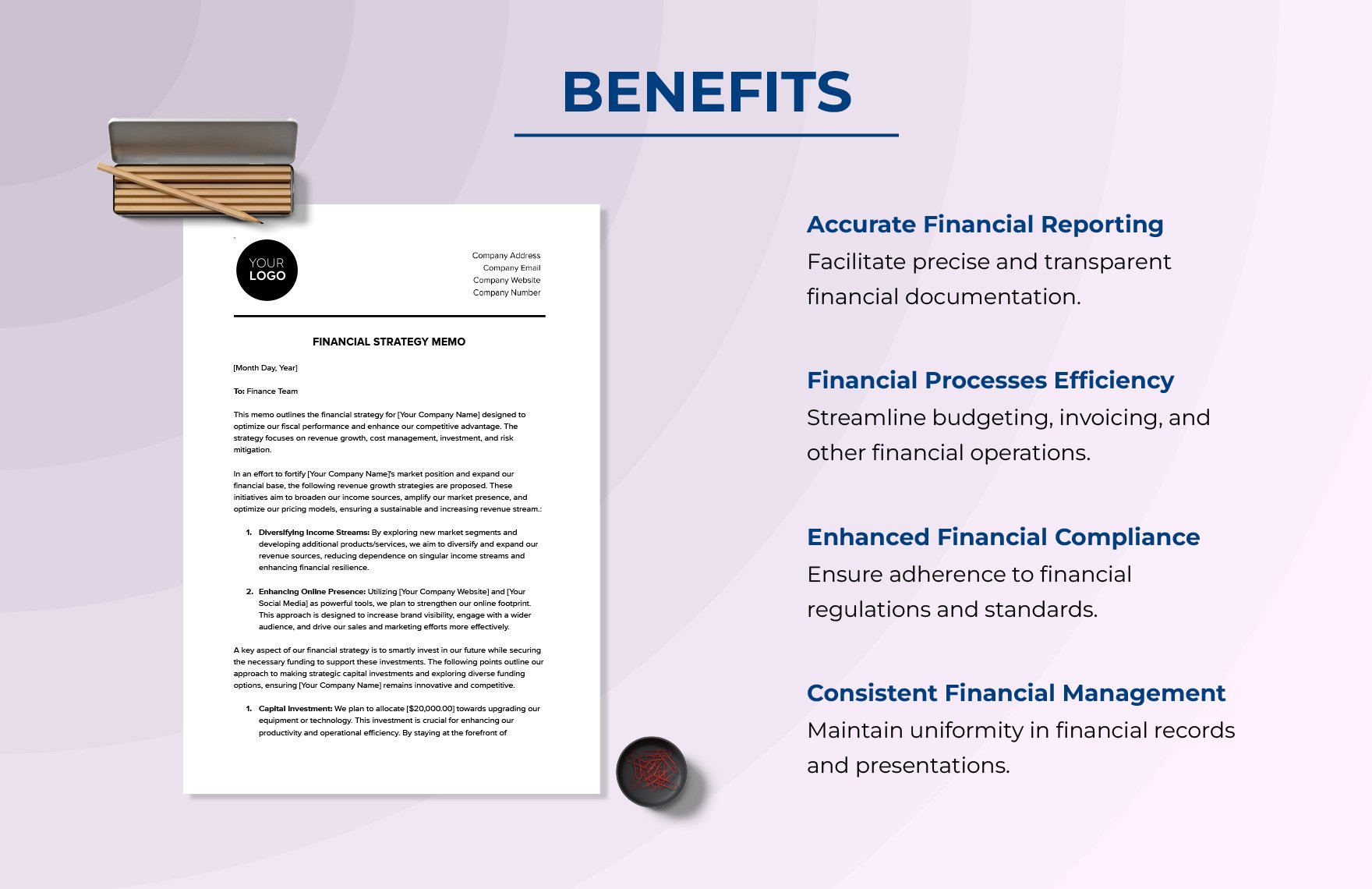 Financial Strategy Memo Template