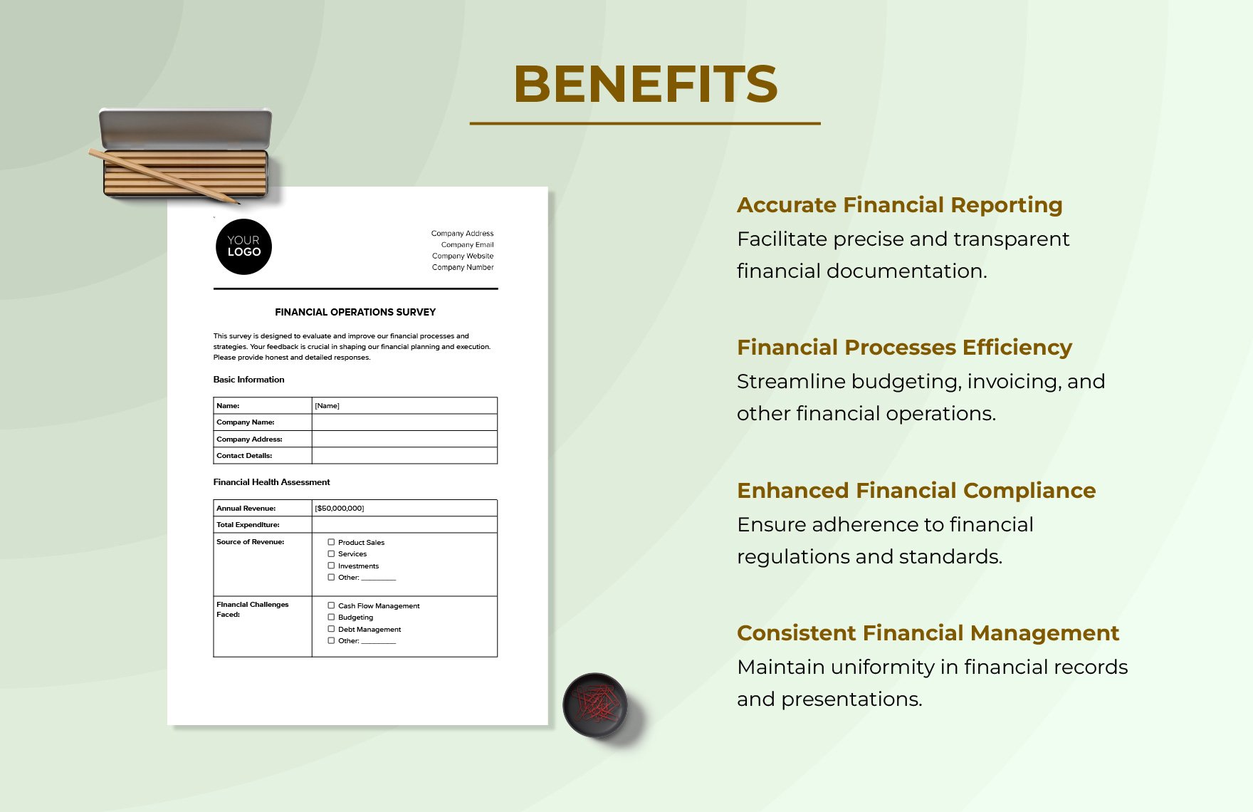 Financial Operations Survey Template