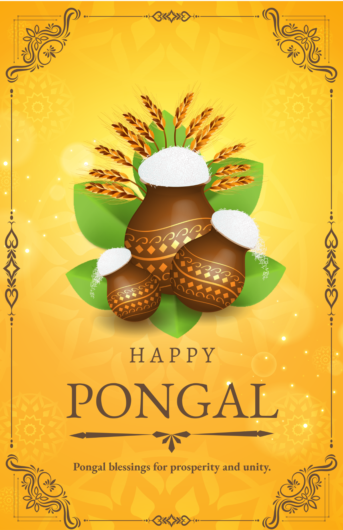 Free Happy Pongal Poster Template