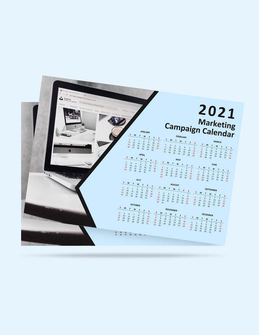Marketing Campaign Desk Calendar Template