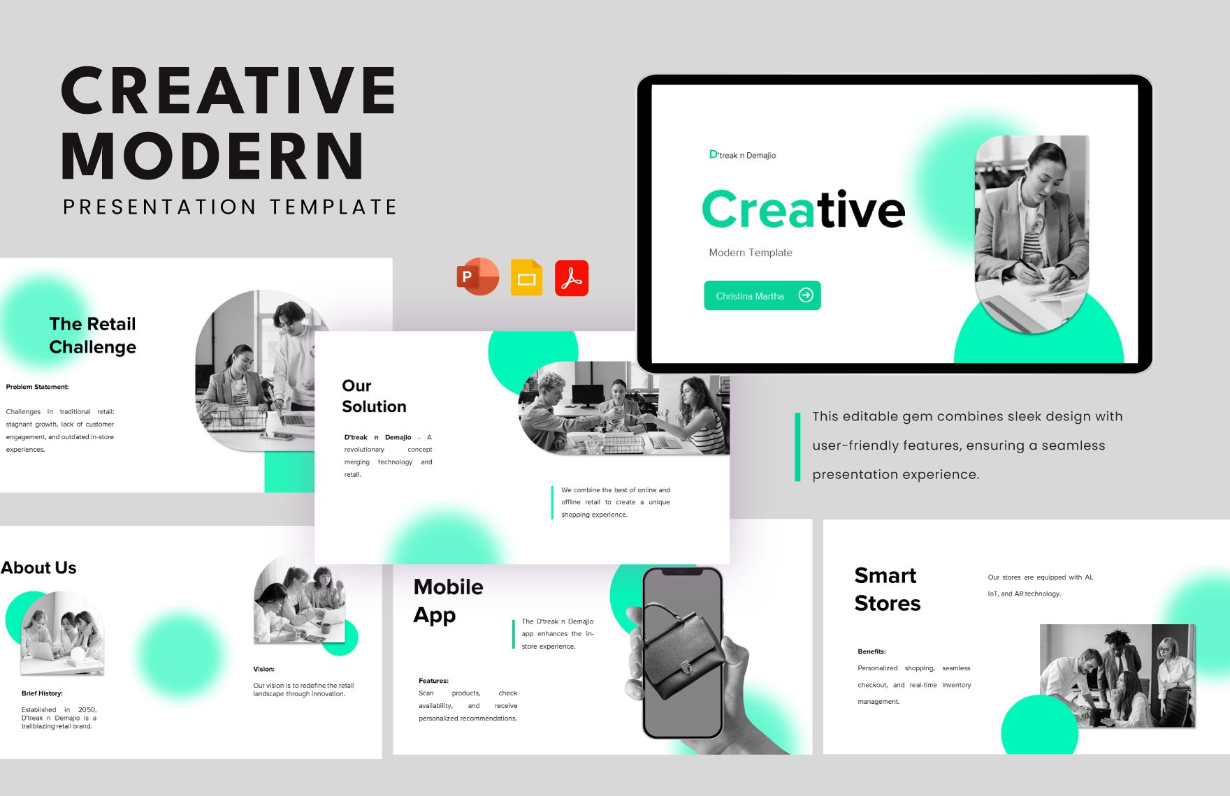 Free Creative Modern Template in PDF, PowerPoint, Google Slides