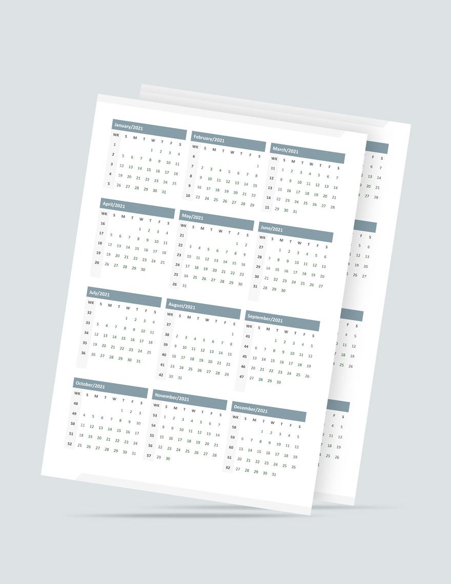 Marketing Editorial Desk Calendar Template