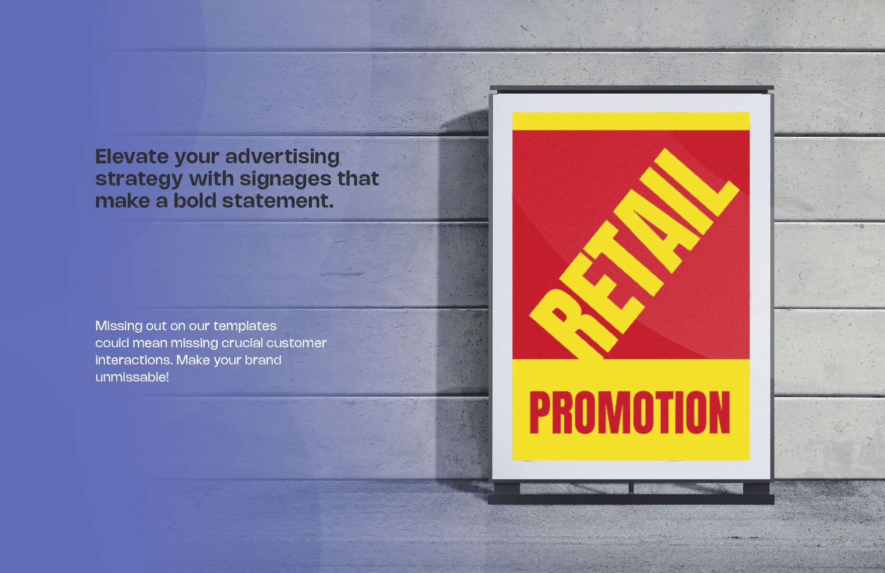 Retail Promotion Signage Template