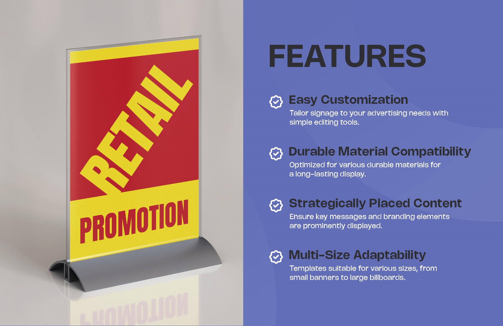 Retail Promotion Signage Template