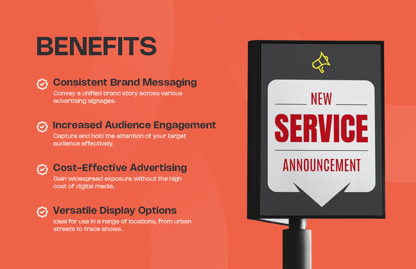 New Service Announcement Signage Template
