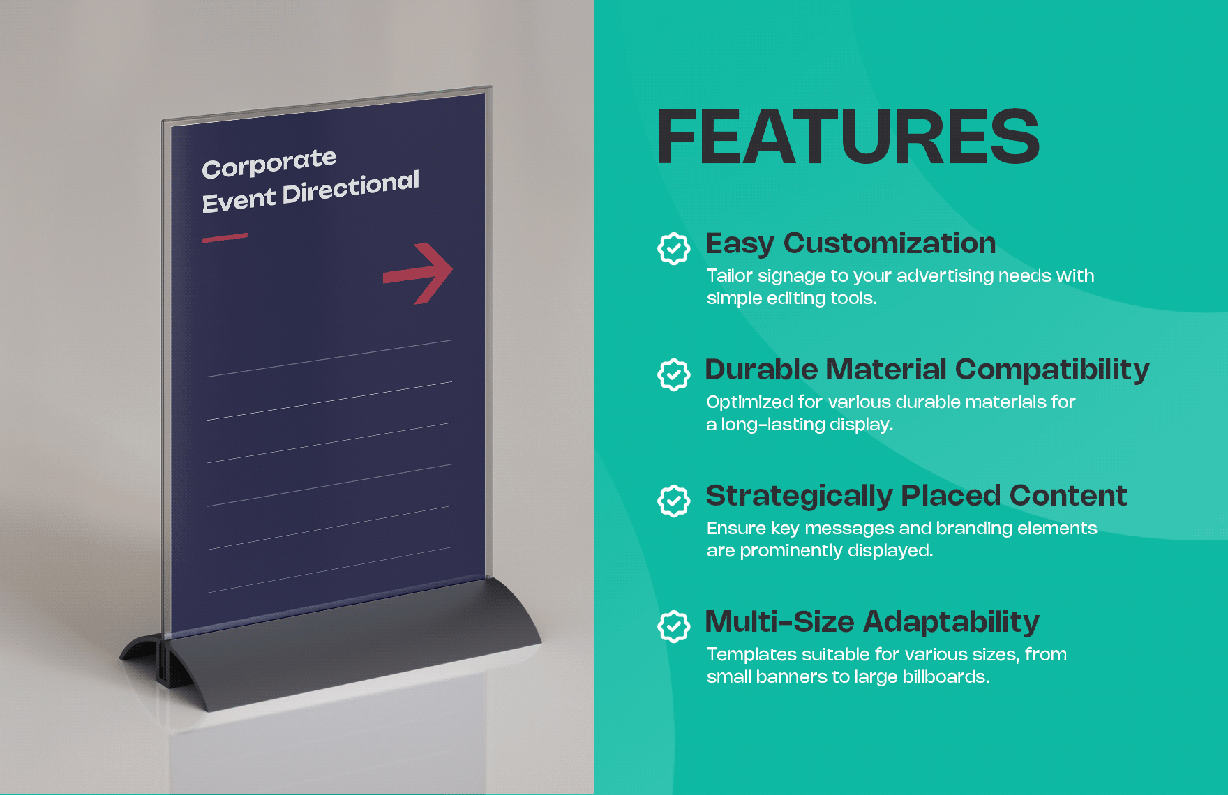 Corporate Event Directional Signage Template