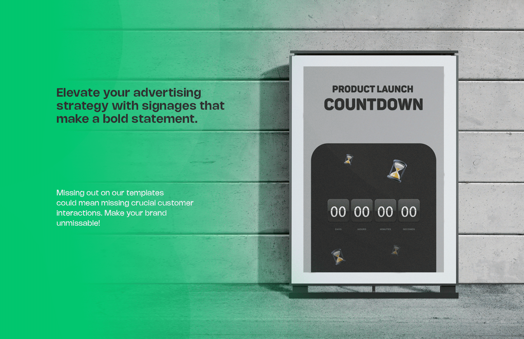 Product Launch Countdown Signage Template