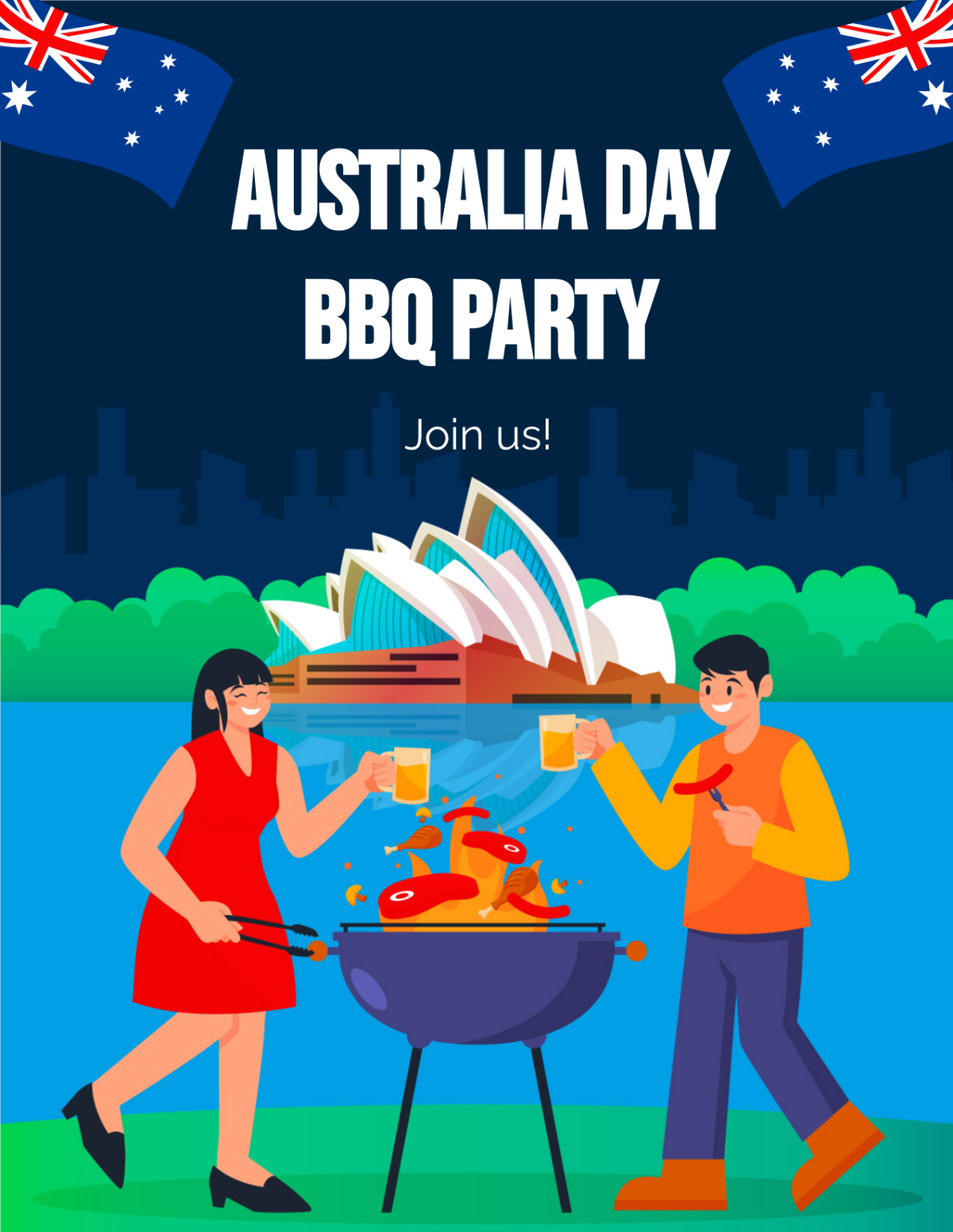 Australia Day Event Flyer