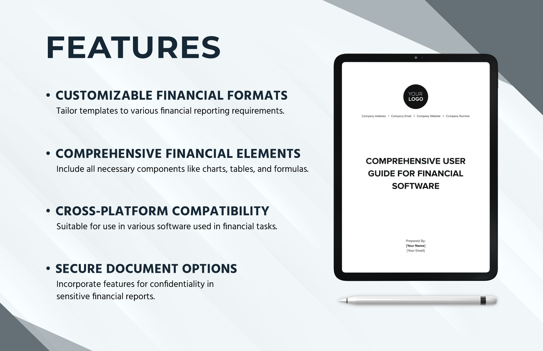 Comprehensive User Guide for Financial Software Template