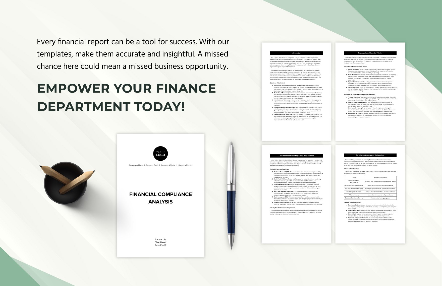 Financial Compliance Analysis Template