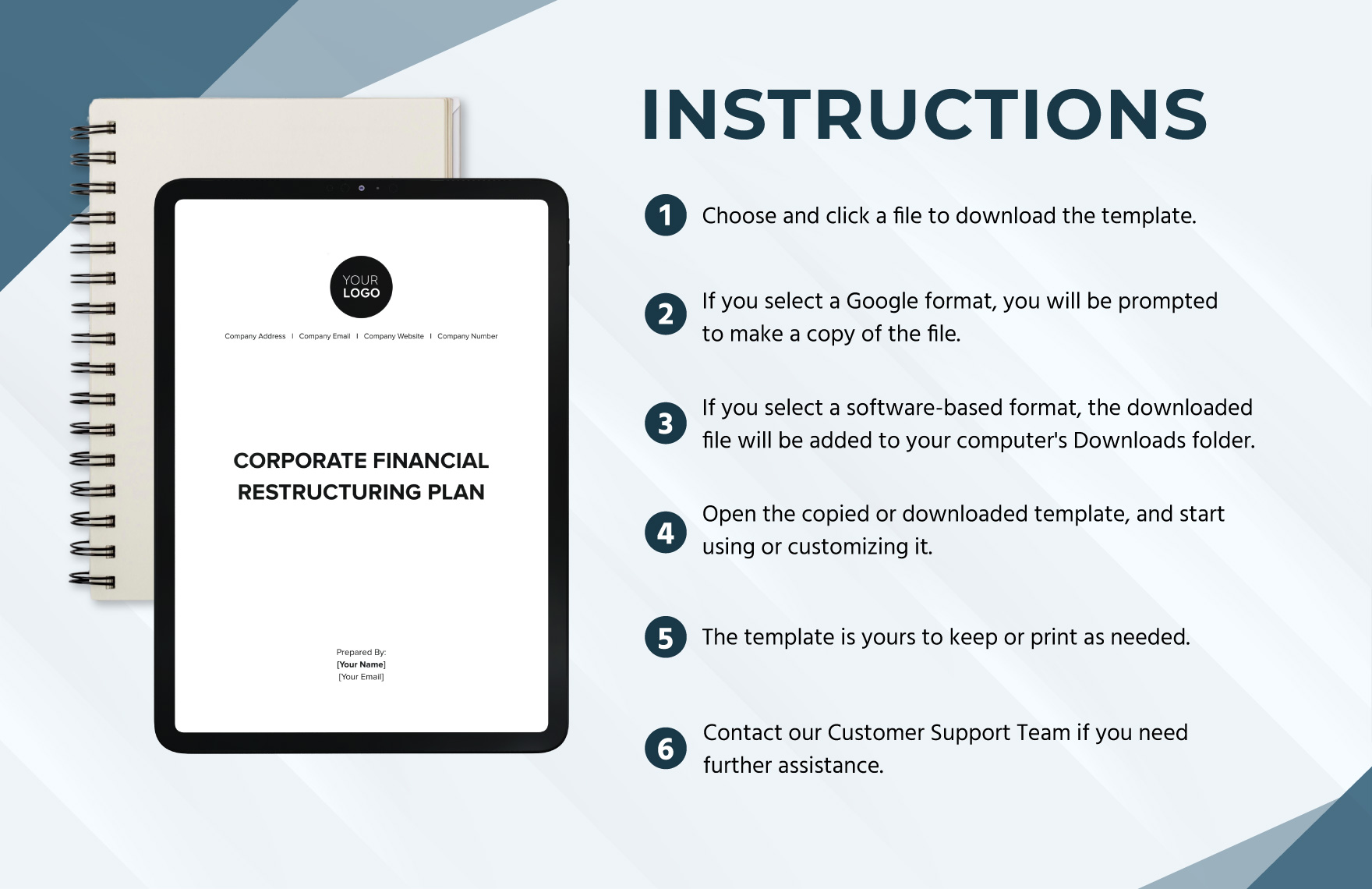 Corporate Financial Restructuring Plan Template