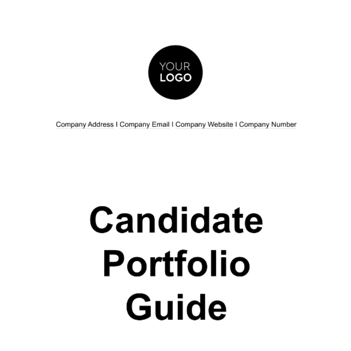 Candidate Portfolio Guide HR Template - Edit Online & Download