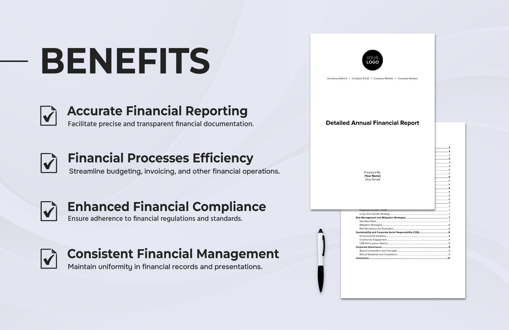 Detailed Annual Financial Report Template