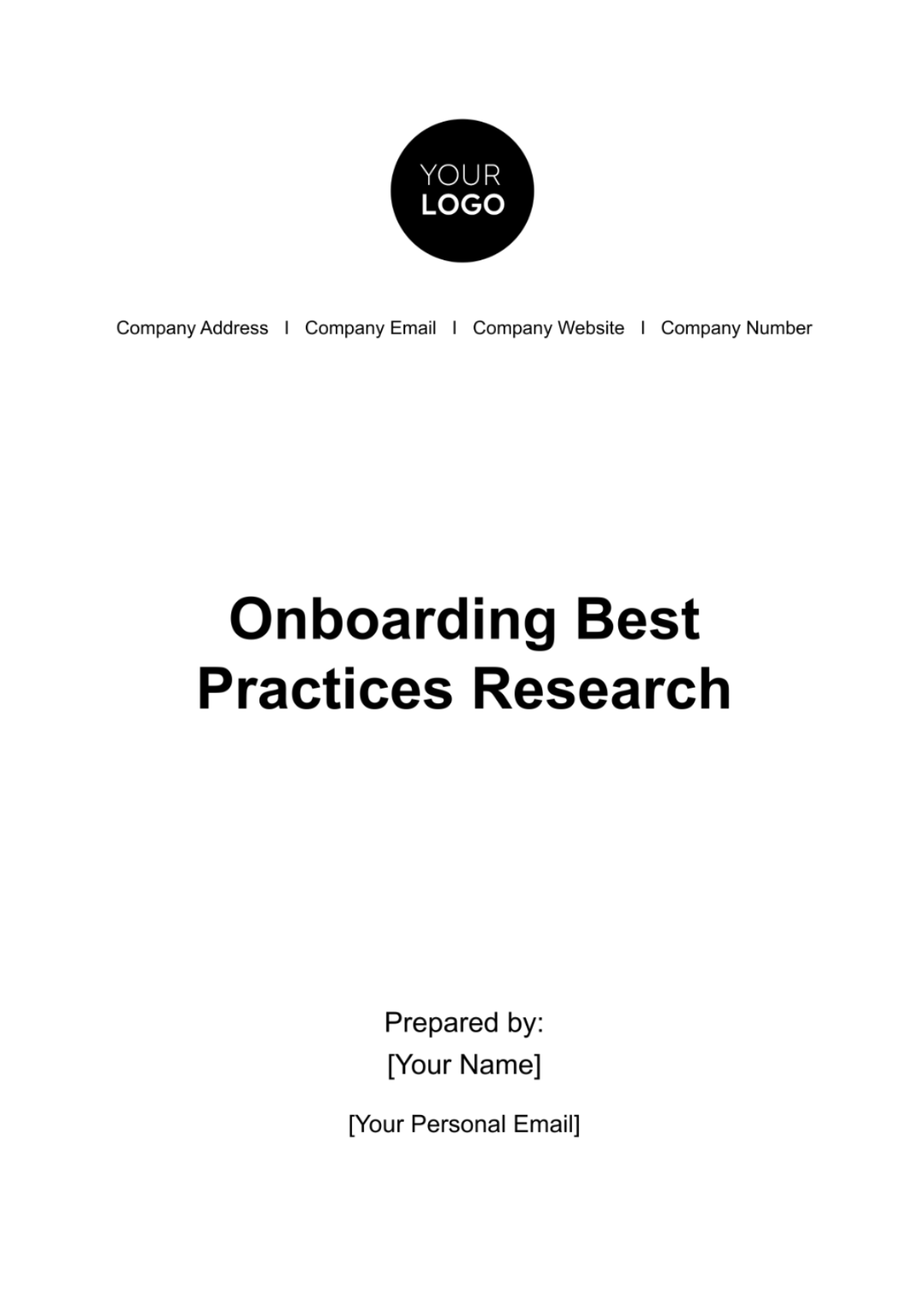 Onboarding Best Practices Research HR Template - Edit Online & Download