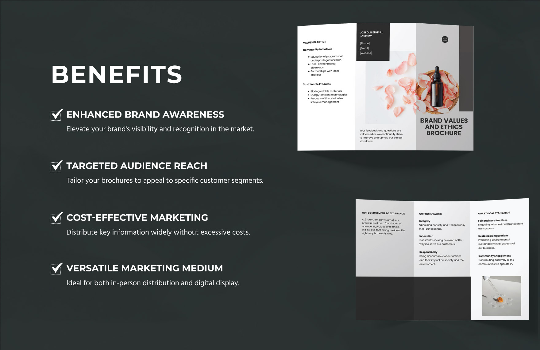 Brand Values and Ethics Brochure Template