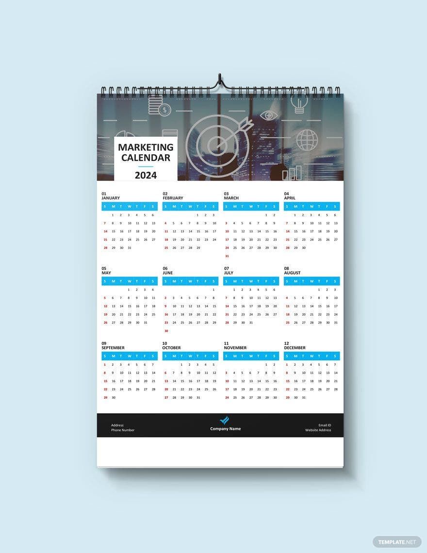 Simple Marketing Desk Calendar Template