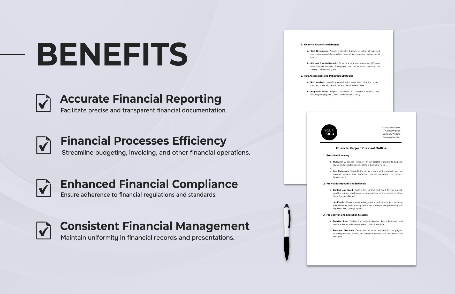 Financial Project Proposal Outline Template