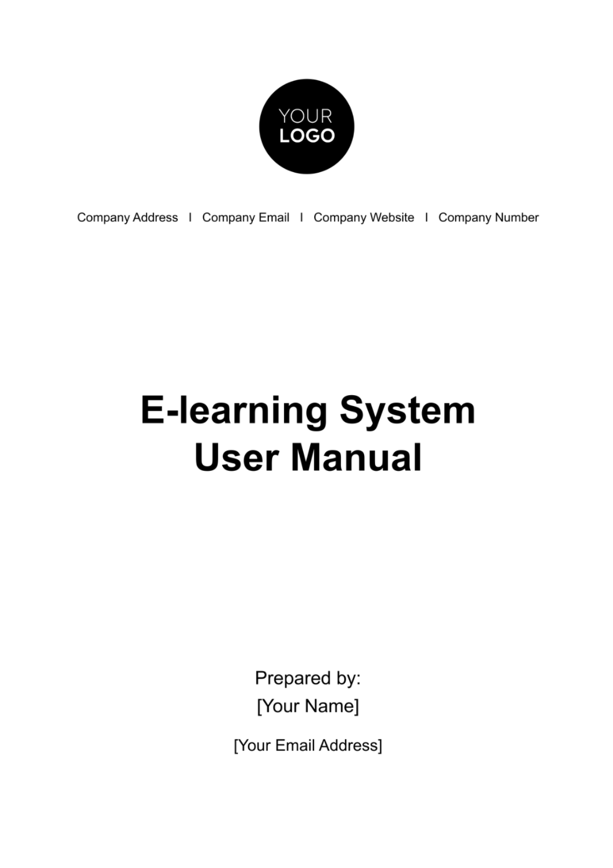 E-learning System User Manual HR Template - Edit Online & Download