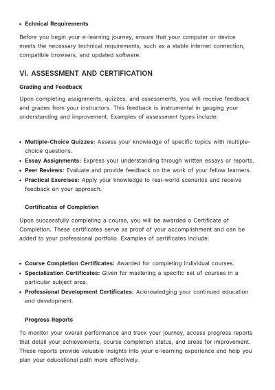 Free E-learning System User Manual HR Template to Edit Online