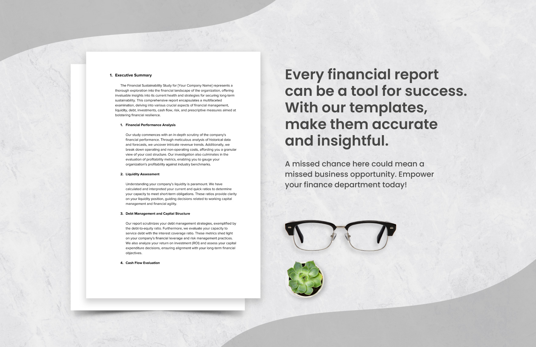 Financial Sustainability Study Template