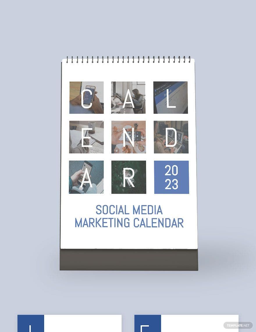 Social Media Marketing Desk Calendar Template