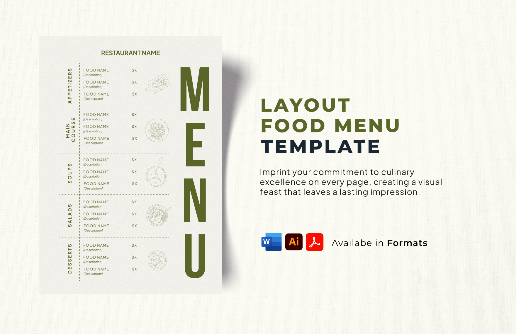 Layout Food Menu Template