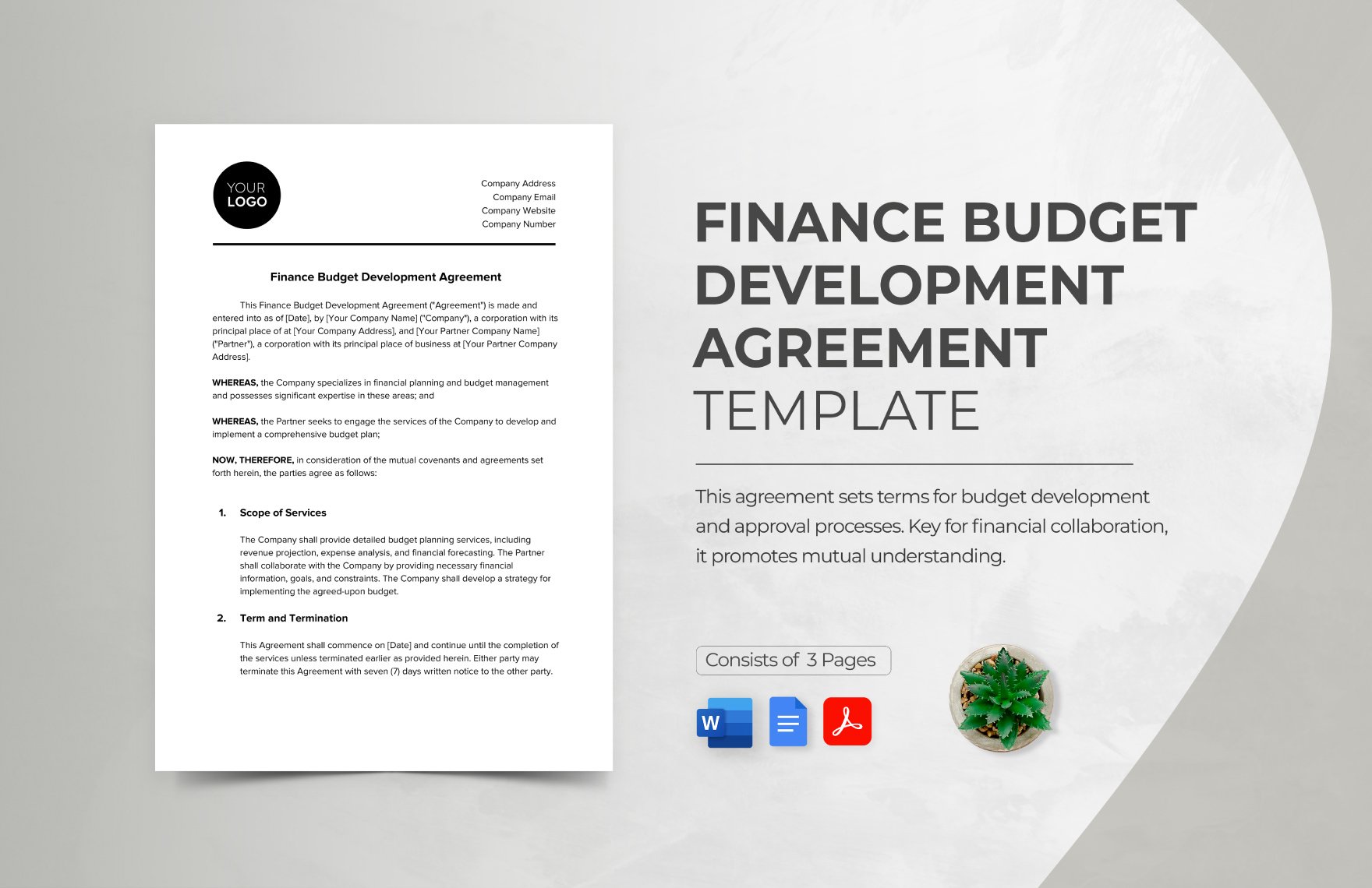 Finance Budget Development Agreement Template