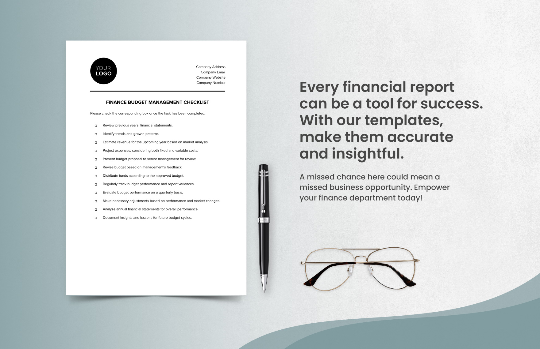 Finance Budget Management Checklist Template