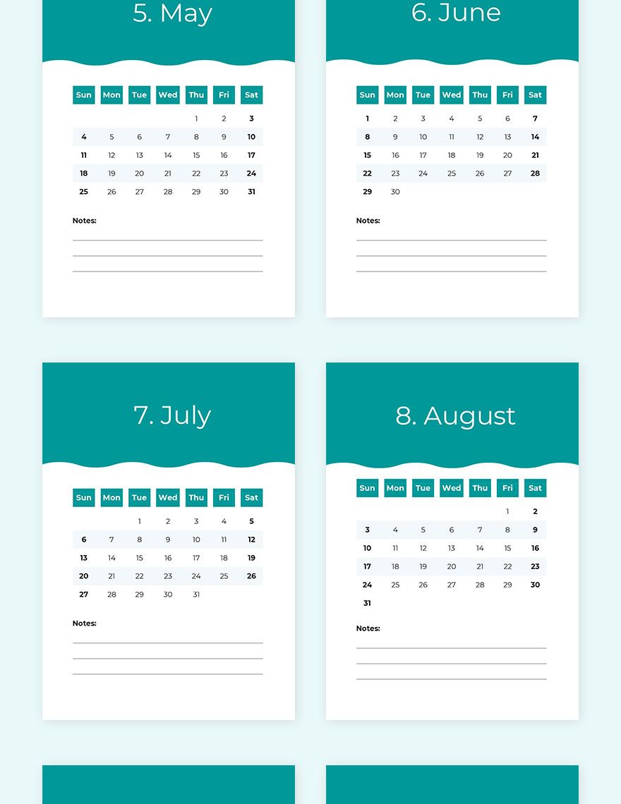 Marketing Project Desk Calendar Template