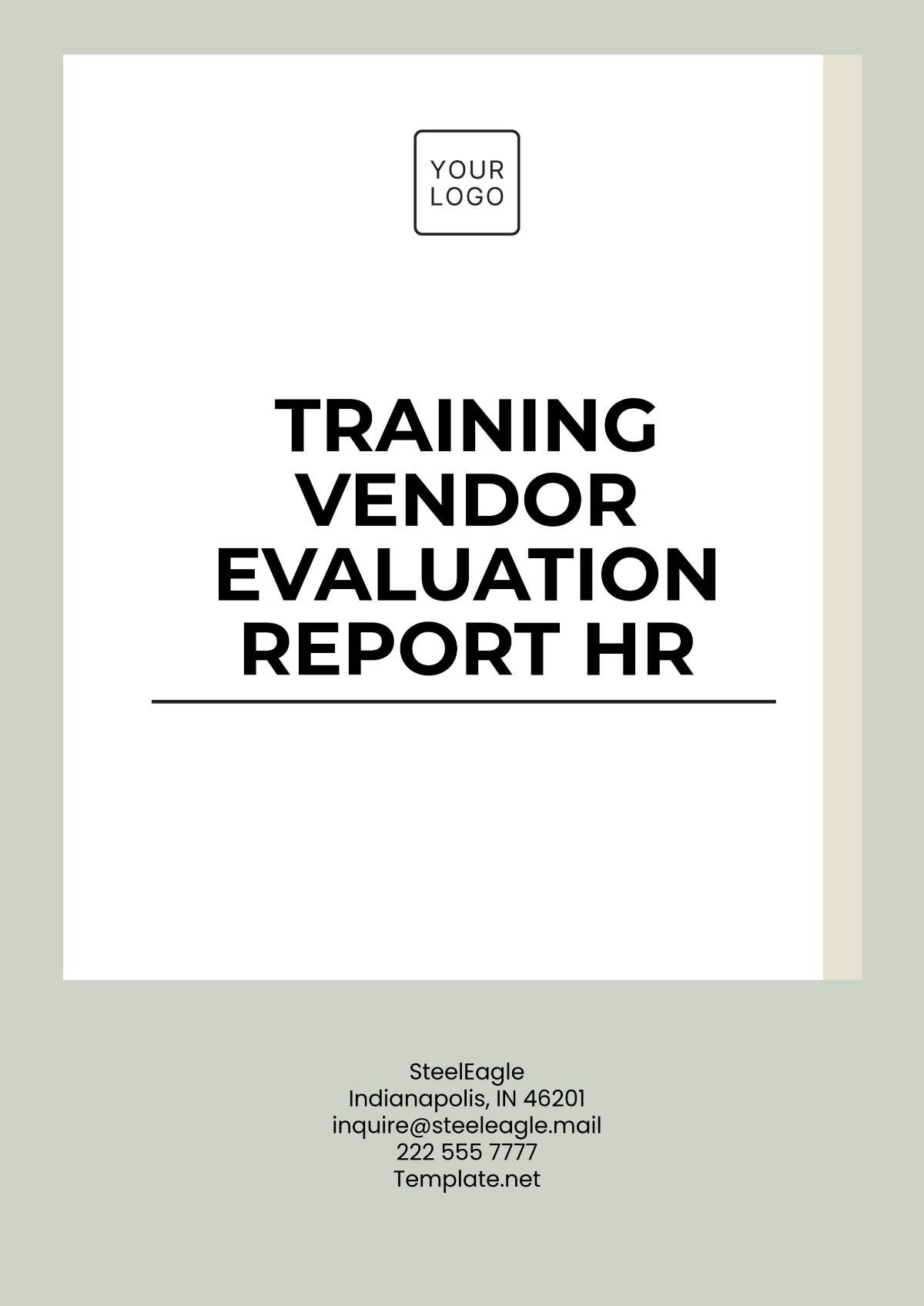 Training Vendor Evaluation Report HR Template - Edit Online & Download