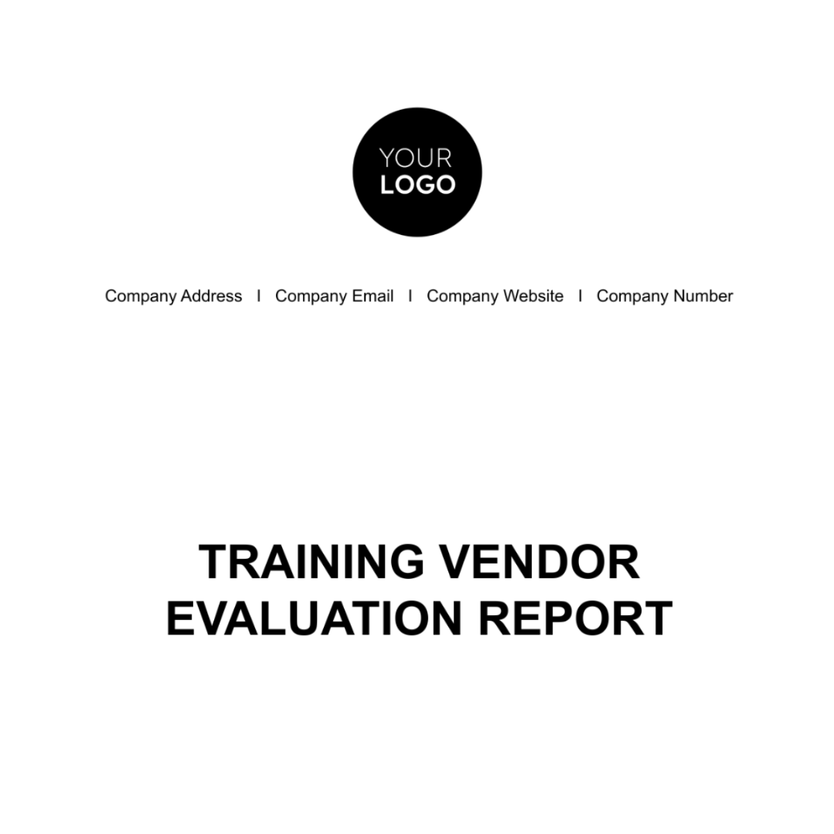 Training Vendor Evaluation Report HR Template - Edit Online & Download