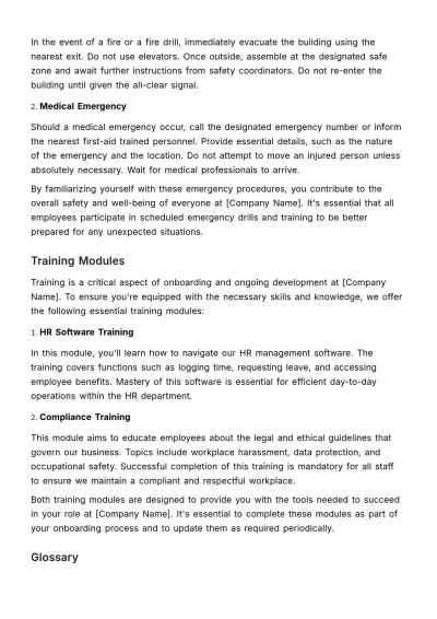Free Specialized Industry Training Manual HR Template to Edit Online