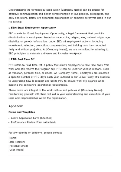 Free Specialized Industry Training Manual HR Template to Edit Online