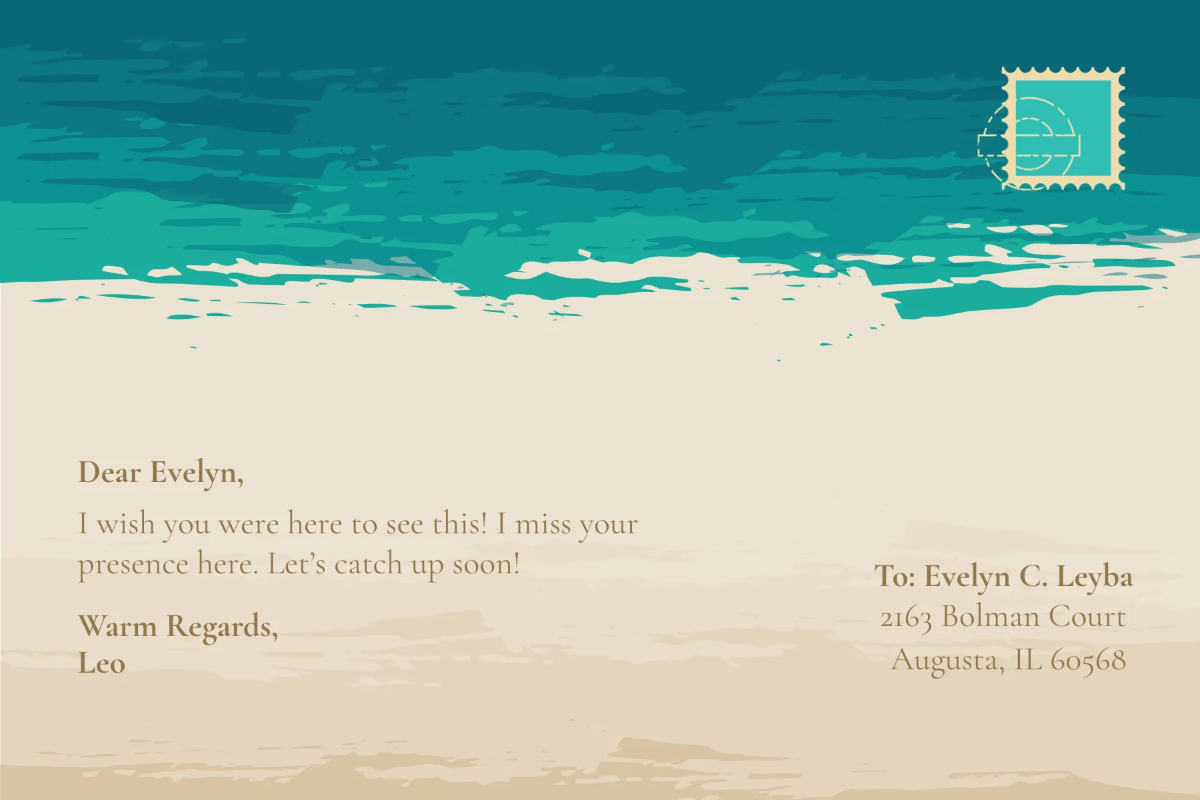 Free Double Sided Postcard Template to Edit Online