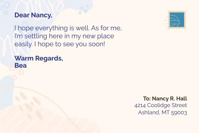 Free Cute Postcard Template to Edit Online