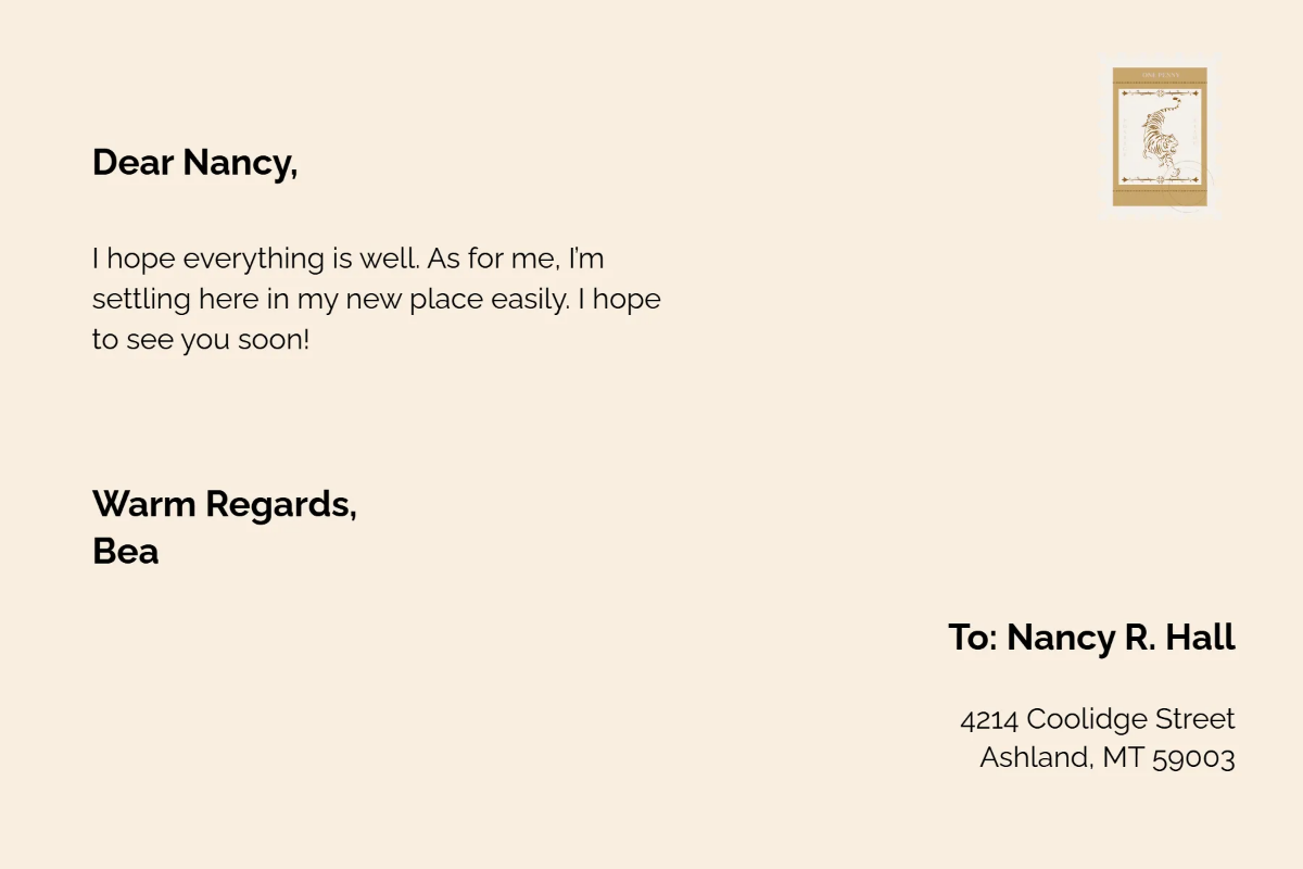 Free Aesthetic Postcard Template to Edit Online