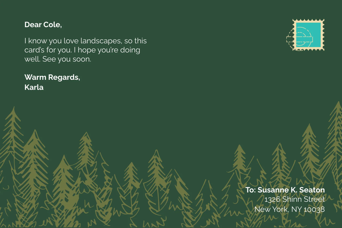 Free Landscape Postcard Template to Edit Online