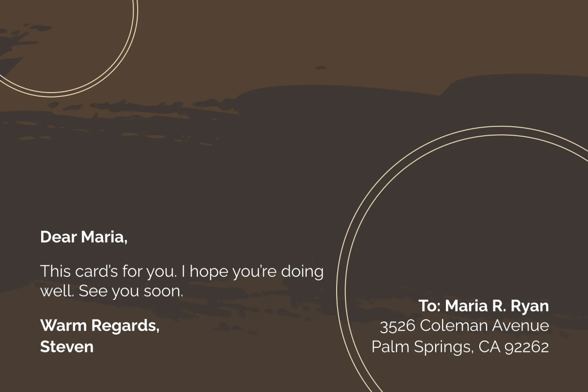 Free Full Page Postcard Template to Edit Online