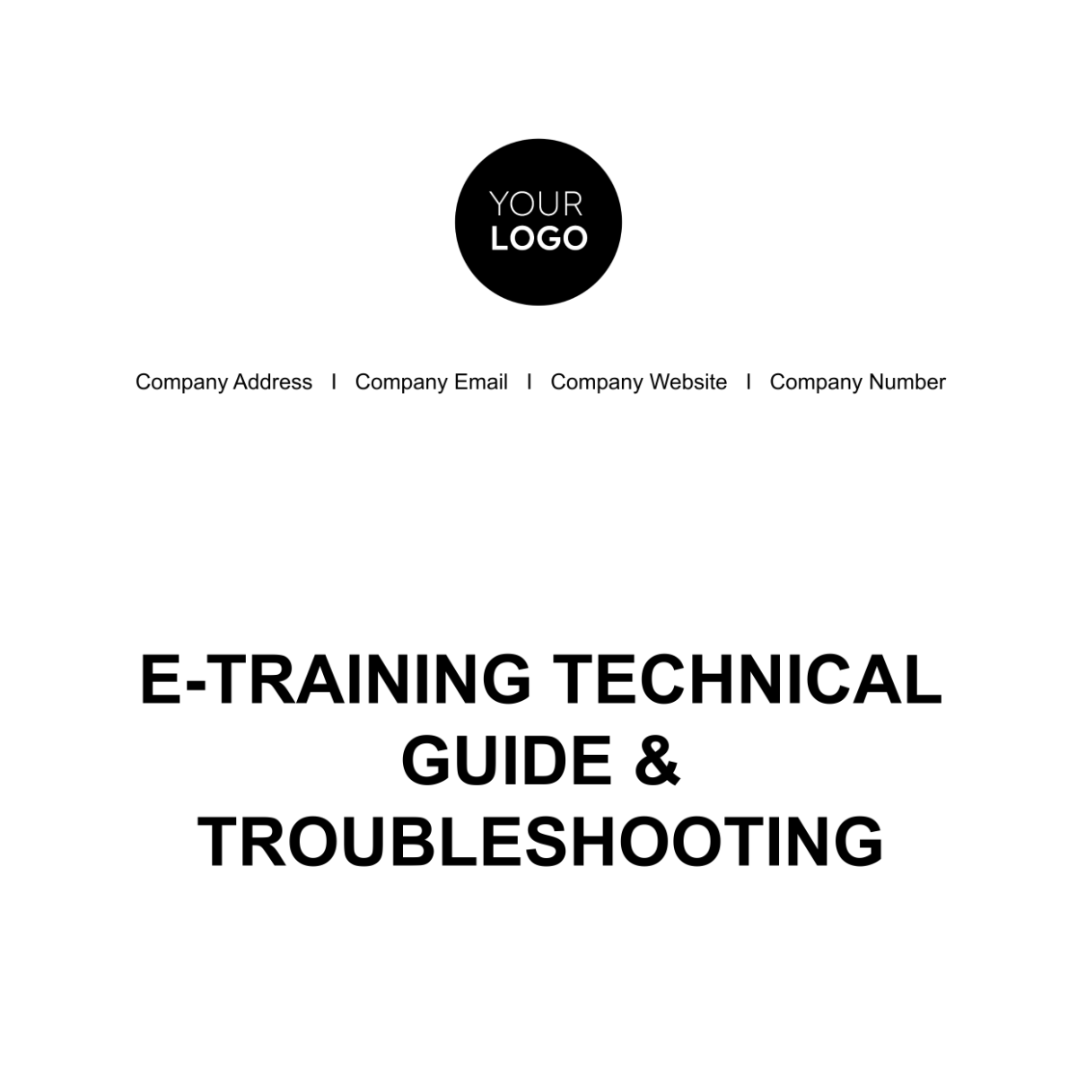 E-training Technical Guide & Troubleshooting HR Template - Edit Online & Download