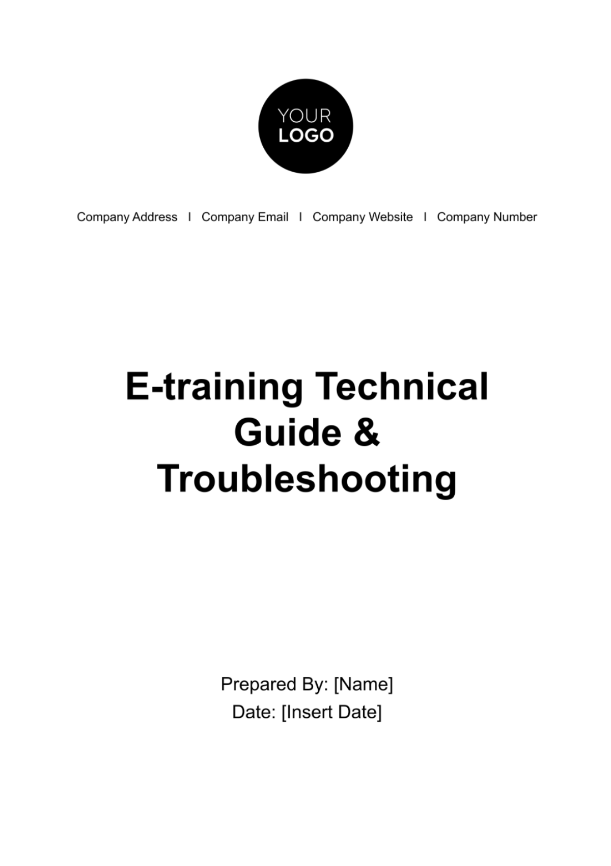 E-training Technical Guide & Troubleshooting HR Template - Edit Online & Download