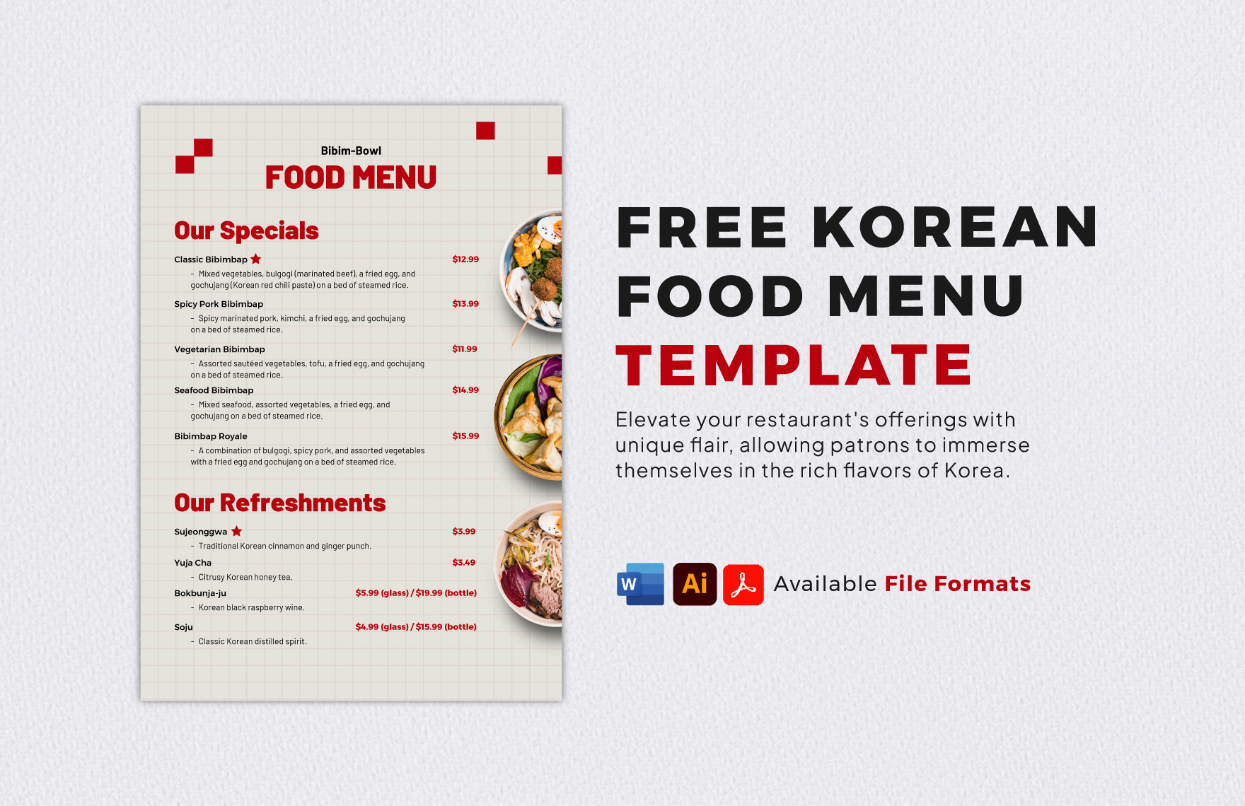 Editable Food Menu Templates In PDF To Download