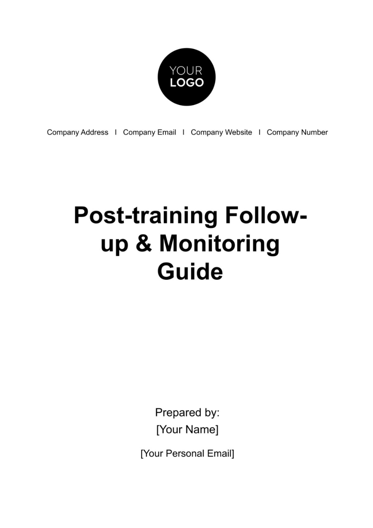 Post-training Follow-up & Monitoring Guide HR Template
