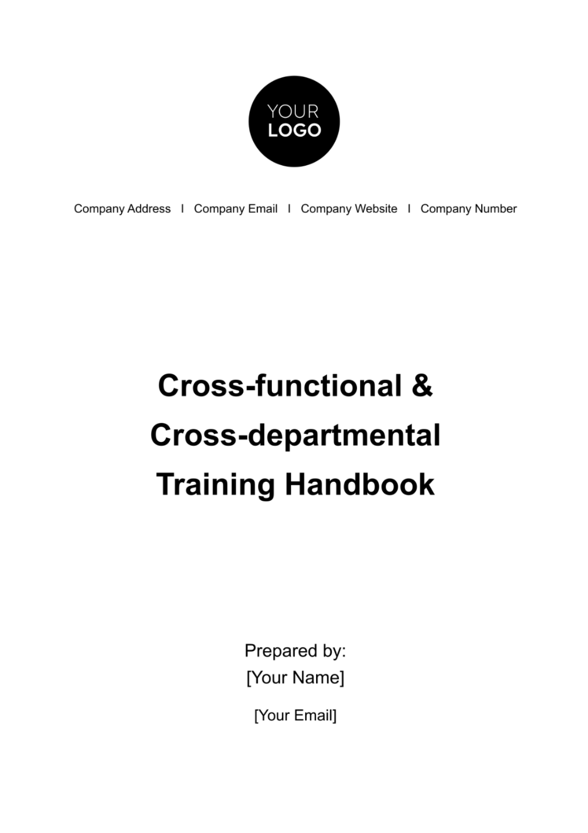 Free Cross-functional & Cross-departmental Training Handbook HR Template