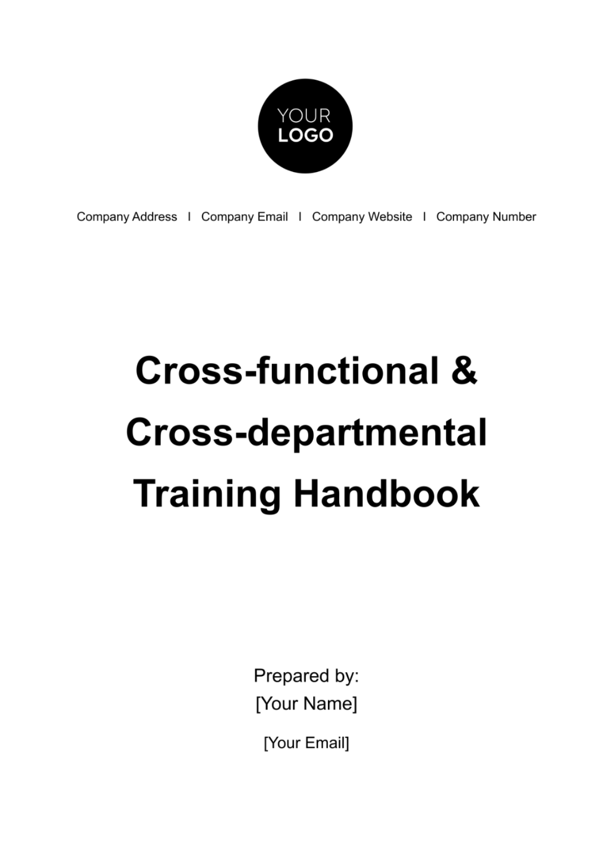 Cross-functional & Cross-departmental Training Handbook HR Template - Edit Online & Download