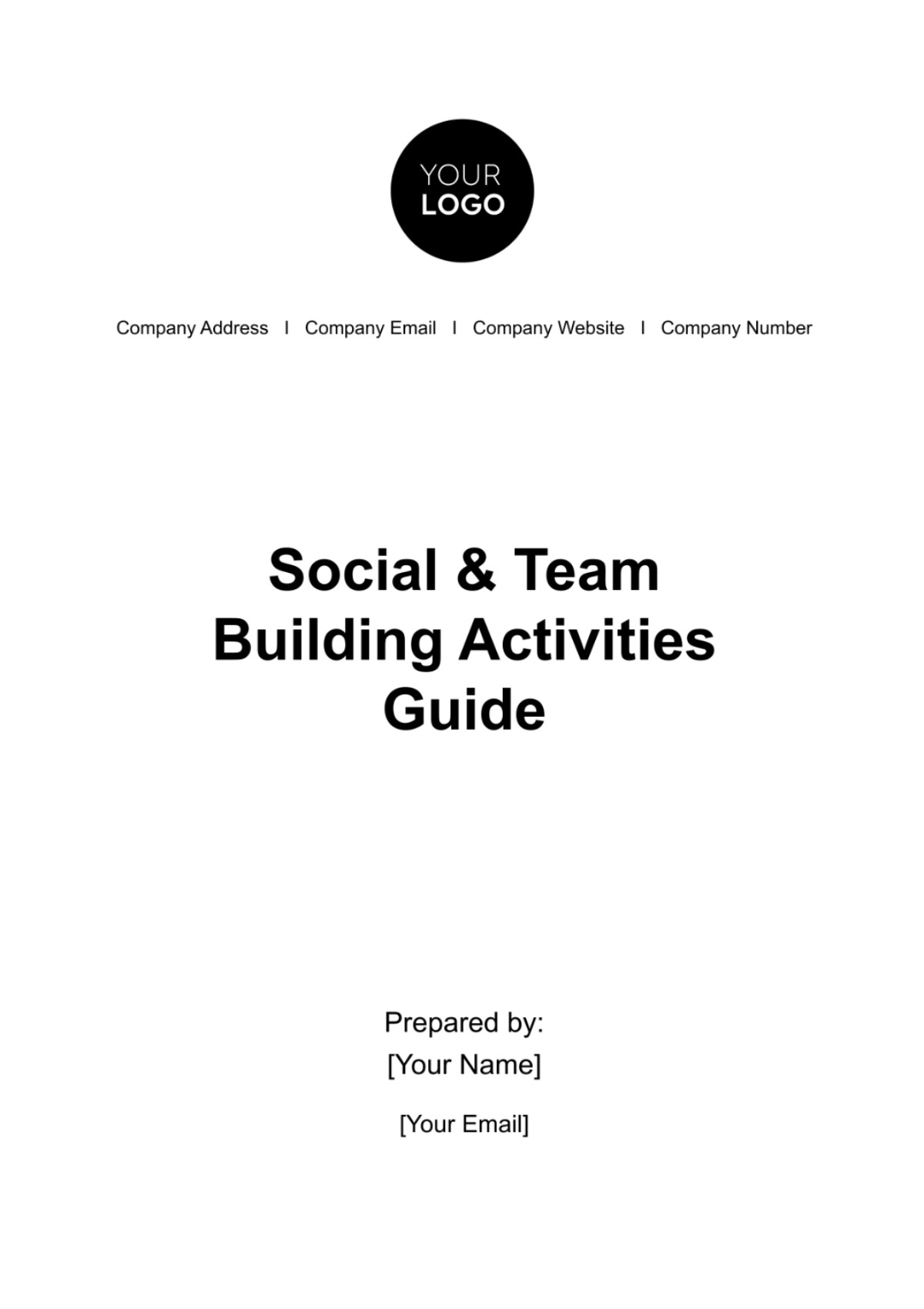Free Social & Team Building Activities Guide HR Template