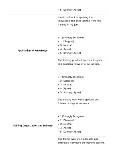 Free Training Impact Survey HR Template to Edit Online