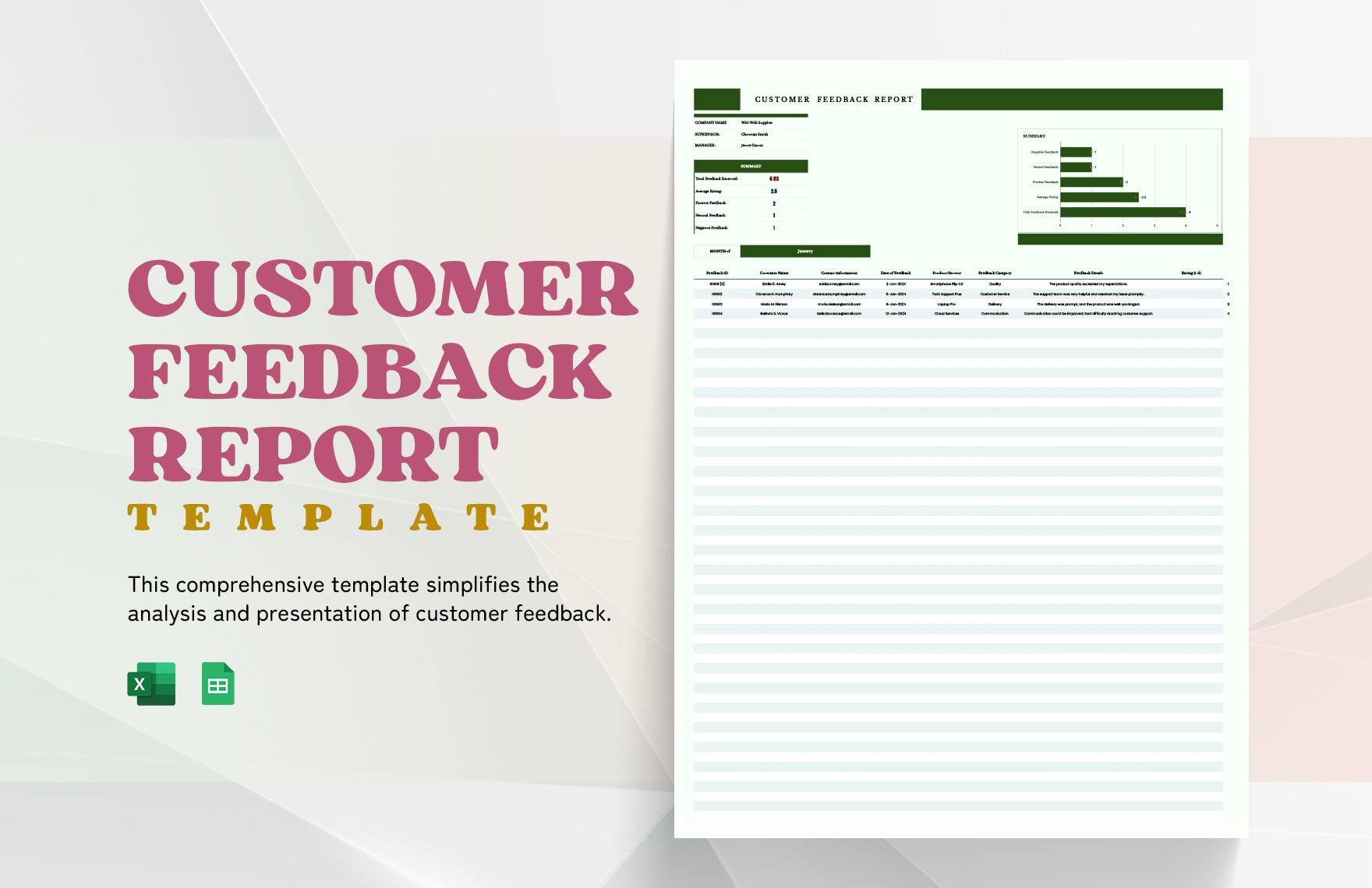 Customer Feedback Report Template