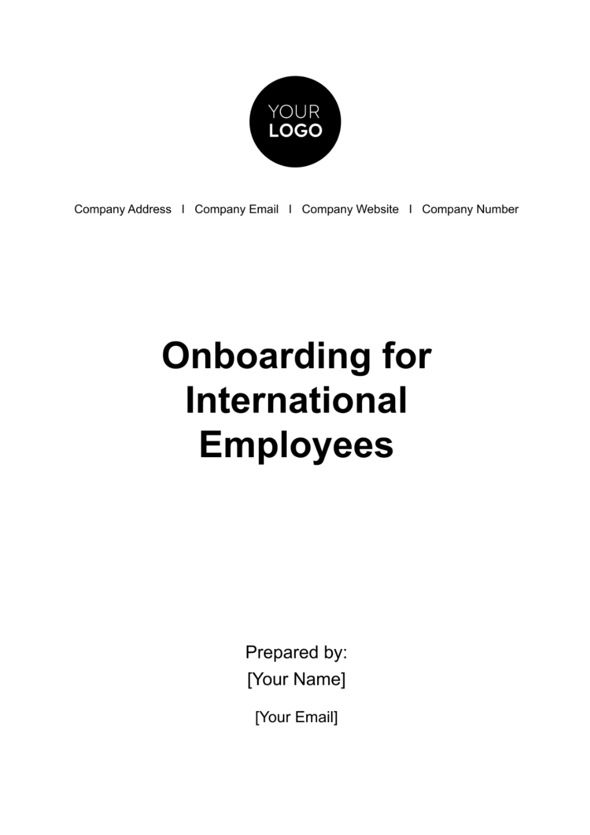 Free Onboarding for International Employees HR Template