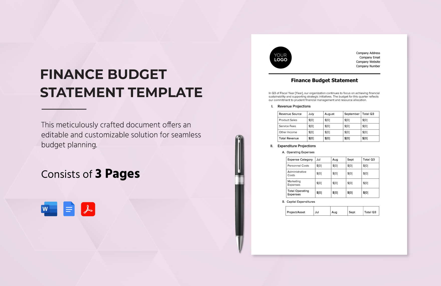 Net Worth Statement Template In Word PDF Google Docs Download