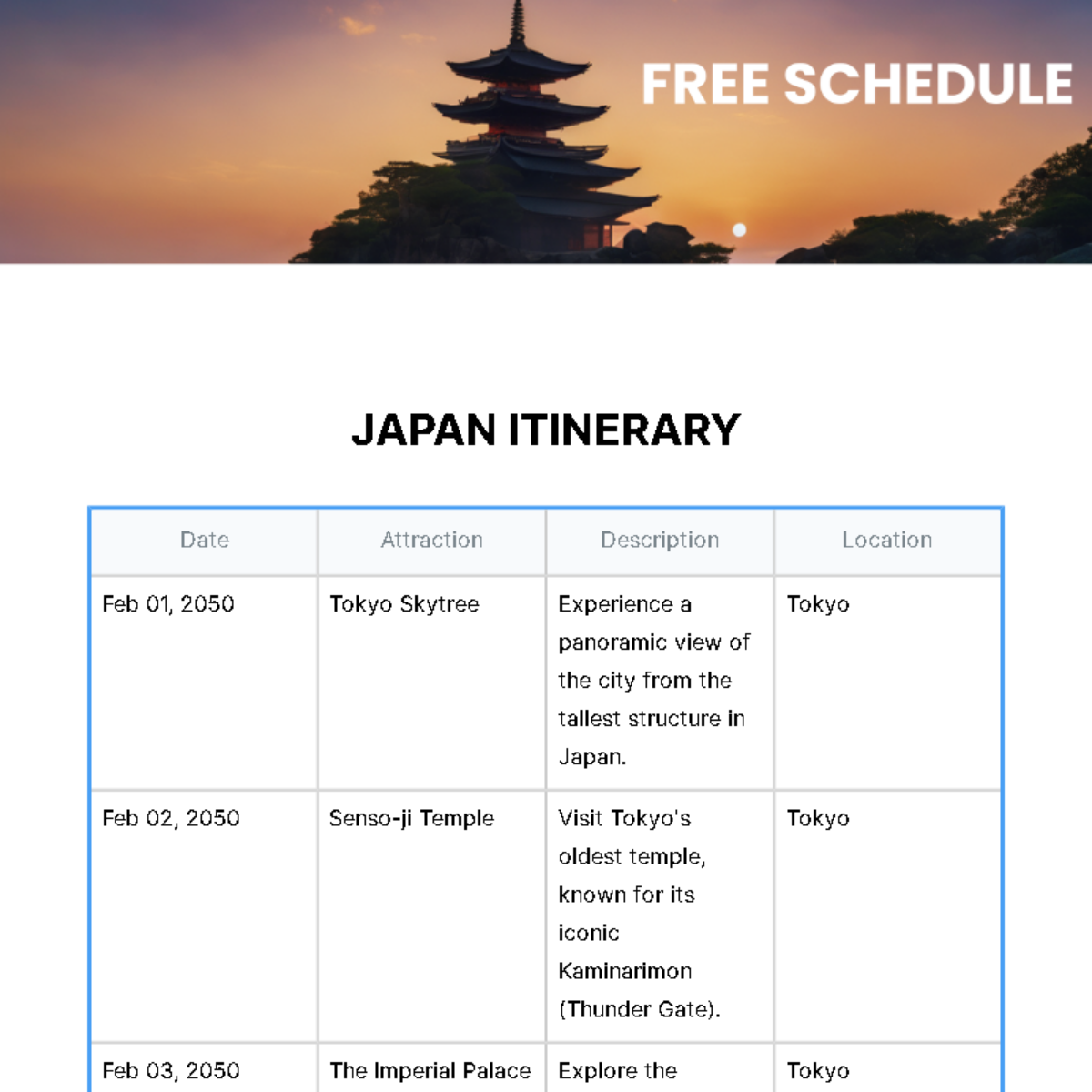 Schedule Template - Edit Online & Download